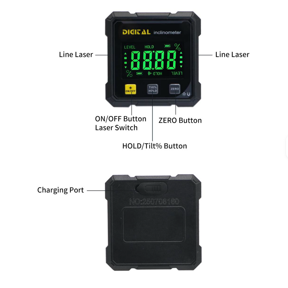 Niveau lazer portable numérique